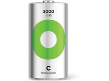 Charger l'image dans la galerie, GP BATTERIES Pile C Recyko 3000 mAh 1.2V 2 pièces (GPRCK300C697C2)
