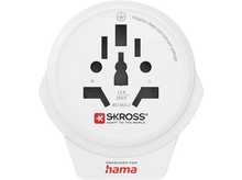 Charger l'image dans la galerie, Adaptateur de voyage blanc. Pour une variété de prises, avec le logo SKROSS.