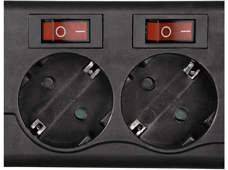 Bloc multiprise + Interrupteur Noir (121946)
