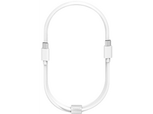 Charger l'image dans la galerie, Câble USB-C blanc en forme ovale, avec des connecteurs USB-C aux deux extrémités.