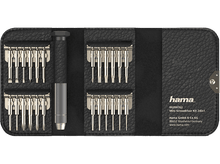 Charger l'image dans la galerie, Ensemble de mini tournevis dans un étui noir, avec divers embouts et une poignée.