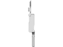 Charger l'image dans la galerie, Un cutter blanc, avec une lame et une petite brosse sur le côté.