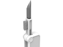 Charger l'image dans la galerie, Gros plan d'un outil de nettoyage blanc et gris avec une brosse et une lame, sur fond blanc.