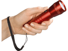 Charger l'image dans la galerie, HAMA Lampe de poche FL-200 Gris / Noir / Rouge (123101)