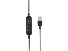 Charger l'image dans la galerie, Câble USB avec panneau de commande : bouton marche/arrêt, boutons plus et moins.