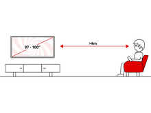 Charger l'image dans la galerie, Dessin animé d'une télévision avec une personne assise sur un canapé rouge, à plus de 4 m.