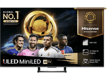 Charger l'image dans la galerie, TV Hisense avec joueurs, logo FIFA et texte sur ULED Mini LED et AI TV.