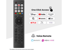 Charger l'image dans la galerie, Télécommande Hisense noire. Disney+, YouTube, Netflix, TV, VOD, etc. Télécommande vocale, Alexa intégrée.