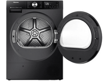 Charger l'image dans la galerie, Un sèche-linge noir avec la porte ouverte.