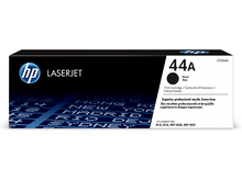 Charger l'image dans la galerie, Boîte de cartouche de toner noir HP Laserjet 44A. Contient du texte et un logo sur fond blanc.