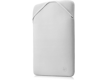 Charger l'image dans la galerie, Une housse d'ordinateur portable gris clair avec le logo HP. Fond blanc.