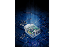 Charger l'image dans la galerie, Un chargeur de téléphone transparent avec une carte de circuit imprimé bleue.