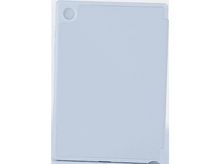 Charger l'image dans la galerie, Un étui de tablette bleu clair. L'étui a une caméra et un bouton en haut.