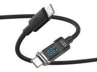 ISY Câble USB-C - USB-C avec écran LED 2 m Noir (IUC-8000)