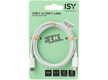 Charger l'image dans la galerie, Câble USB-C vers USB-C blanc sur fond vert.