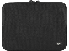 Charger l'image dans la galerie, Une housse d'ordinateur portable noire avec une fermeture éclair, la marque 'ISY' est visible.