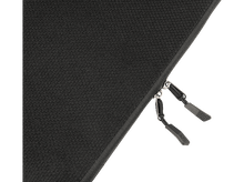 Charger l'image dans la galerie, Tissu noir avec fermetures éclair. Deux fermetures éclair avec étiquettes MSL sont visibles.