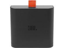 Charger l'image dans la galerie, Enceinte noire carrée avec une sangle orange et le logo JBL.