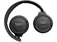 Charger l'image dans la galerie, Casque JBL noir en position ouverte. Les écouteurs ont le logo JBL.