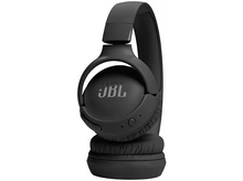 Charger l'image dans la galerie, Casque JBL noir, vue en angle, montrant les oreillettes et le bandeau.