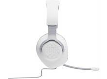 Charger l'image dans la galerie, Casque JBL blanc. L'arceau et les écouteurs sont blancs. Un microphone est attaché.
