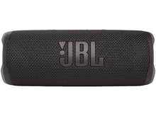 Charger l'image dans la galerie, Haut-parleur JBL noir avec le logo JBL en rouge.