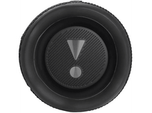 Charger l'image dans la galerie, Haut-parleur JBL noir avec logo point d'exclamation, fond noir.