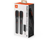 Charger l'image dans la galerie, Un pack micro sans fil JBL PartyBox. Deux micros et un récepteur dans la boîte.