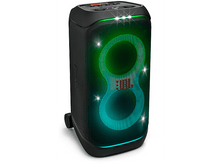 Charger l'image dans la galerie, Une enceinte JBL avec un design vert et bleu lumineux.