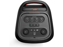 Charger l'image dans la galerie, Enceinte JBL noire et grise. Commandes de volume, basses, aigus, écho et alimentation.