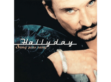 Charger l'image dans la galerie, Pochette de l'album de Johnny Hallyday. Gros plan sur son visage. Texte: Hallyday et Sang pour sang.