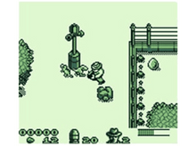 Charger l'image dans la galerie, Une scène de jeu pixélisée avec un homme, des dinosaures et des plantes dans un environnement vert.