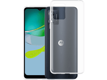 Charger l'image dans la galerie, Deux téléphones, un noir, un avec écran affichant une application, avec une coque de protection transparente à l'arrière.