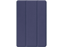 Charger l'image dans la galerie, Un étui de tablette bleu foncé fermé avec trois sections verticales.