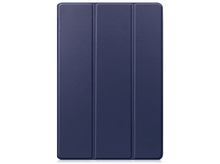 Charger l'image dans la galerie, Un étui iPad bleu fermé avec une texture semblable au cuir.