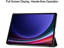 Charger l'image dans la galerie, Tablette sur un support avec un écran affichant un affichage coloré. Texte en haut.