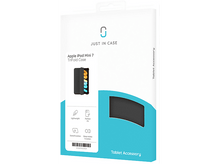 Charger l'image dans la galerie, Boîte blanche avec une image d'étui pour iPad. Texte : 'JUST IN CASE' et 'Accessoire pour tablette'.