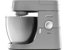 Charger l'image dans la galerie, Un robot de cuisine gris Kenwood Chef XL avec un grand bol en acier inoxydable.