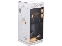 Charger l'image dans la galerie, Une lampe de bureau Harry Potter Golden Snitch dans une boîte, avec un design de vif d'or et un col flexible.