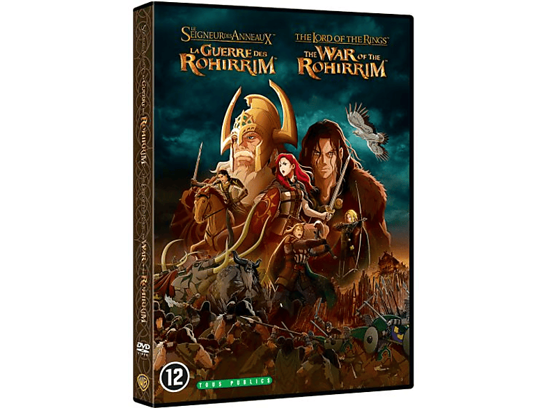 Boîtier DVD de "Le Seigneur des Anneaux : La Guerre des Rohirrim" avec l'art du film.