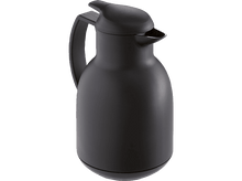 Charger l'image dans la galerie, Une carafe isotherme noire, isolée sur fond blanc, avec une poignée et un bec verseur.