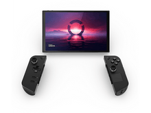 Charger l'image dans la galerie, Une tablette Lenovo Legion avec deux contrôleurs détachés, le tout sur un fond blanc.