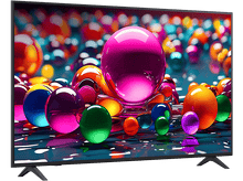 Charger l'image dans la galerie, Un écran de télévision affichant un motif abstrait et coloré de sphères.