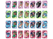 Charger l'image dans la galerie, Cartes Uno avec des personnages de Lilo & Stitch. Les cartes sont disposées en rangées et colonnes.