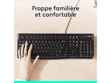 Charger l'image dans la galerie, LOGITECH Clavier K120 AZERTY Noir (920-002482)
