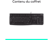 Charger l'image dans la galerie, LOGITECH Clavier K120 AZERTY Noir (920-002482)