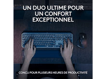 Charger l'image dans la galerie, Mains tapant sur un clavier avec repose-poignet, souris à droite.