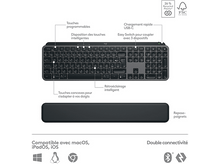 Charger l'image dans la galerie, Un clavier avec des fonctionnalités mises en évidence : touches programmables, touches intelligentes, chargement USB-C et double connectivité.