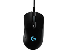 Charger l'image dans la galerie, Souris noire avec un logo G bleu.