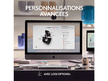 Charger l'image dans la galerie, Écran d'ordinateur affichant des paramètres personnalisés.